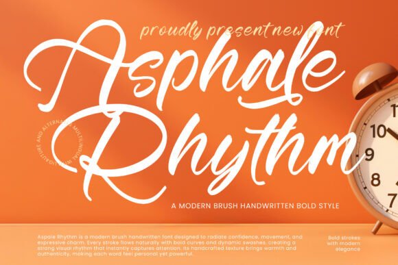 Asphale Rhythm: The Bold Script Font for Standout Crafts