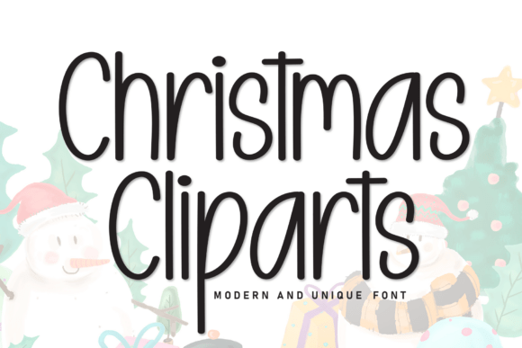 Christmas Cliparts: A Joyful Typeface for Creative Holiday Makers